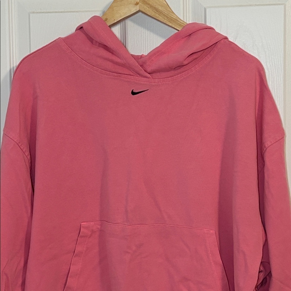 Nike Pullover Pink Hoodie, cotton, Large - Picture 2 of 8